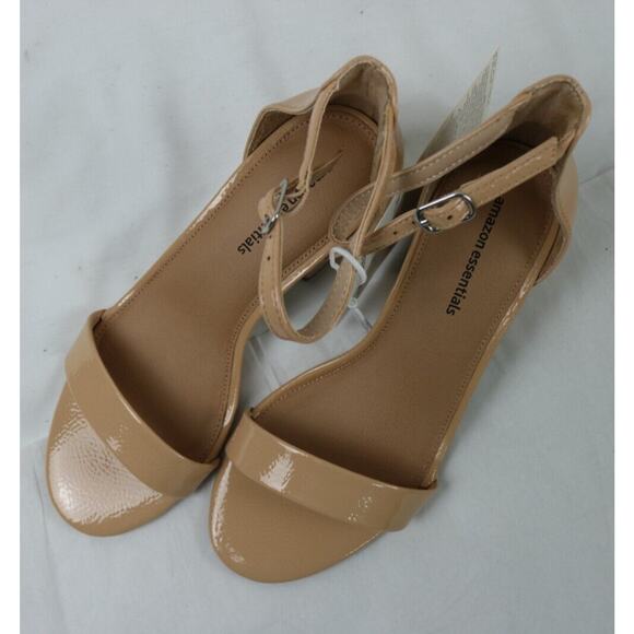 Women's Size 6 Nola One Strap Slip On Slide Heeled Sandals, Blush Rose - Picture 2 of 8